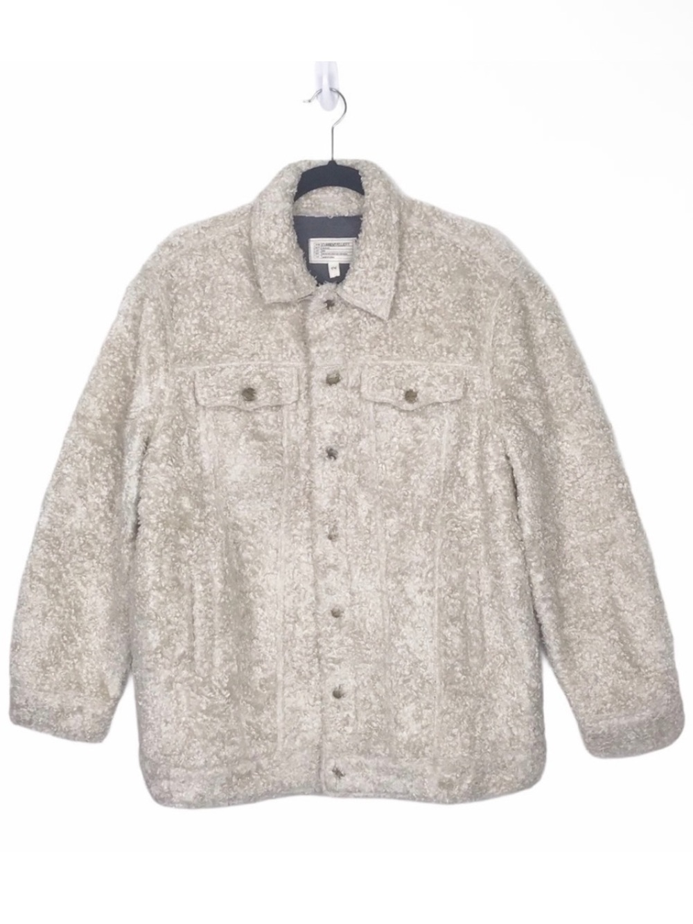 Current Elliott Ivory Teddy Trucker Jacket
